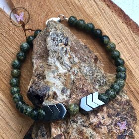 Men’s Serpentine & Hematite Arrow Bracelet